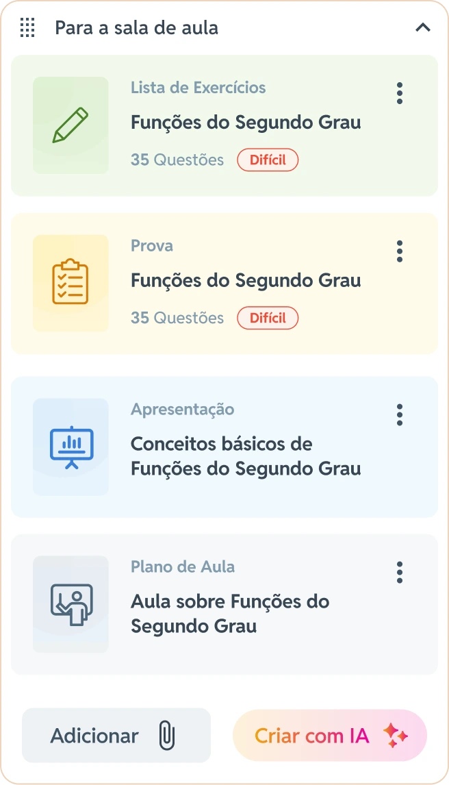 Revisão de materiais gerados