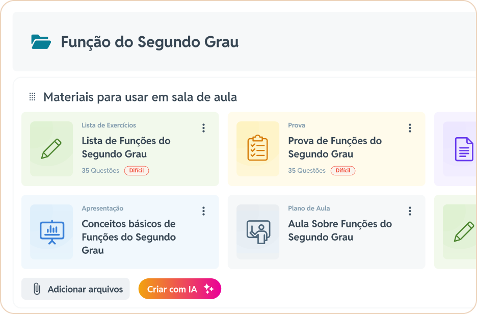 Revisão de materiais gerados